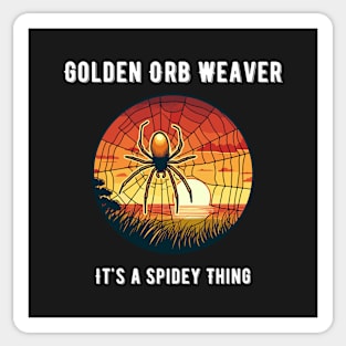 Golden Silk Orb Weaver Sticker